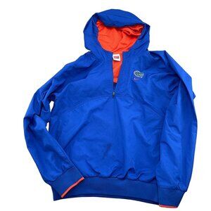 Nike Hoodie Women Large 12-14 Royal Blue Orange FLORIDA GATORS  Windbreaker Flaw